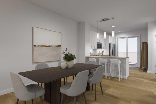 603-437 Alpine Avenue Sw, Calgary, AB - Indoor Photo Showing Dining Room