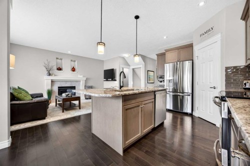 293 Bridleridge View Sw, Calgary, AB - Indoor Photo Showing Kitchen With Upgraded Kitchen