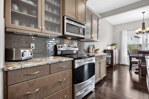 293 Bridleridge View Sw, Calgary, AB - Indoor Photo Showing Kitchen With Upgraded Kitchen