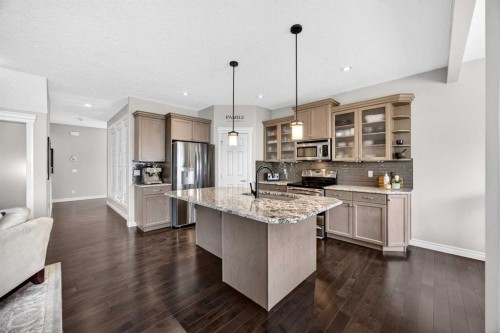 293 Bridleridge View Sw, Calgary, AB - Indoor Photo Showing Kitchen With Upgraded Kitchen