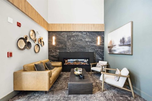 1107-81 Arbour Lake View Nw, Calgary, AB - Indoor With Fireplace