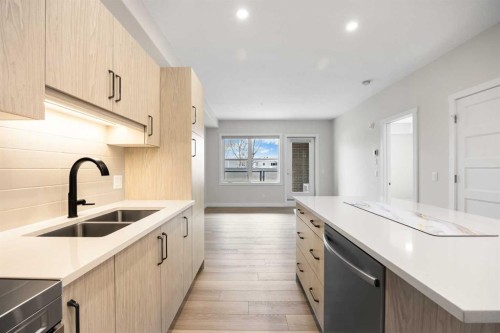 1107-81 Arbour Lake View Nw, Calgary, AB - Indoor Photo Showing Kitchen With Double Sink With Upgraded Kitchen
