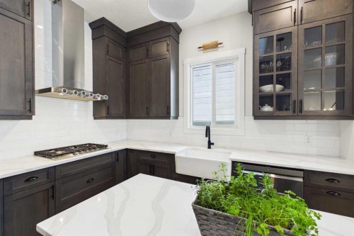 11 Royston Park Nw, Calgary, AB - Indoor Photo Showing Kitchen With Upgraded Kitchen