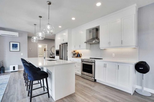 105-55 Wolf Hollow Crescent Se, Calgary, AB - Indoor Photo Showing Kitchen With Upgraded Kitchen