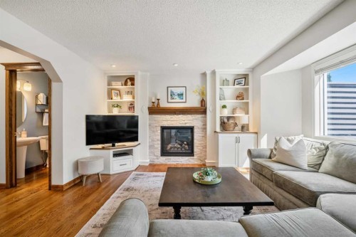 268 Douglas Woods Drive Se, Calgary, AB - Indoor Photo Showing Living Room With Fireplace