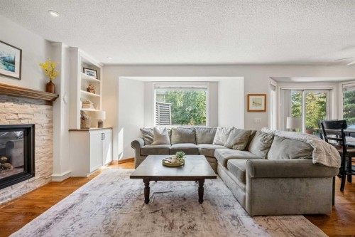 268 Douglas Woods Drive Se, Calgary, AB - Indoor Photo Showing Living Room With Fireplace