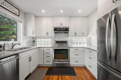 268 Douglas Woods Drive Se, Calgary, AB - Indoor Photo Showing Kitchen With Double Sink With Upgraded Kitchen