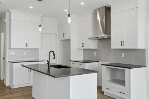 307 Dawson Dock Way, Chestermere, AB - Indoor Photo Showing Kitchen With Upgraded Kitchen