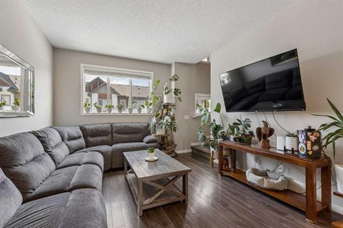 213 Copperpond Villas Se, Calgary, AB - Indoor Photo Showing Living Room