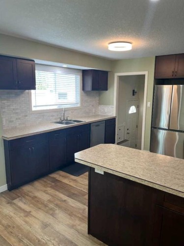 2015 Milne Drive Ne, Calgary, AB - Indoor Photo Showing Kitchen With Double Sink
