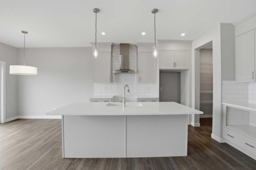 311 Dawson Dock Way, Chestermere, AB - Indoor Photo Showing Kitchen With Upgraded Kitchen
