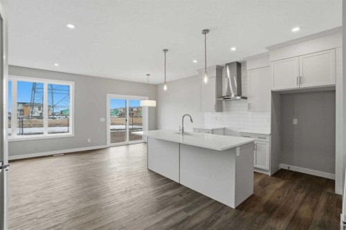 311 Dawson Dock Way, Chestermere, AB - Indoor Photo Showing Kitchen With Upgraded Kitchen