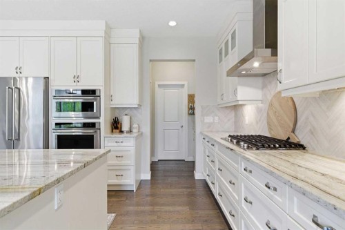 134 Cranbrook Circle Se, Calgary, AB - Indoor Photo Showing Kitchen With Upgraded Kitchen