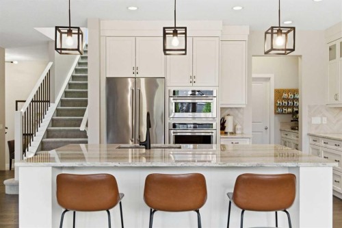 134 Cranbrook Circle Se, Calgary, AB - Indoor Photo Showing Kitchen With Upgraded Kitchen