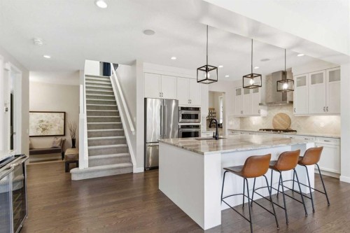 134 Cranbrook Circle Se, Calgary, AB - Indoor Photo Showing Kitchen With Upgraded Kitchen