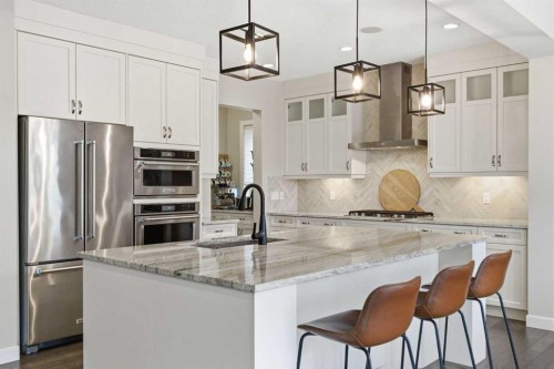 134 Cranbrook Circle Se, Calgary, AB - Indoor Photo Showing Kitchen With Upgraded Kitchen