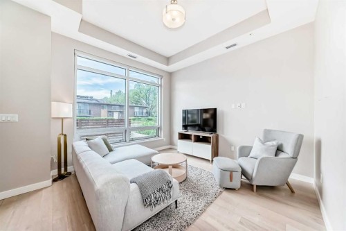 2105-1234 5 Avenue Nw, Calgary, AB - Indoor Photo Showing Living Room