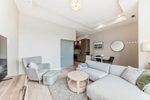 2105-1234 5 Avenue Nw, Calgary, AB - Indoor Photo Showing Living Room