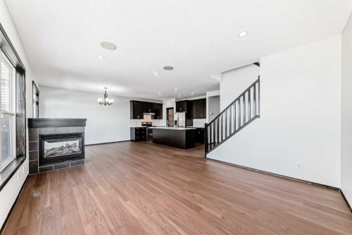 114 Autumn Circle Se, Calgary, AB - Indoor With Fireplace