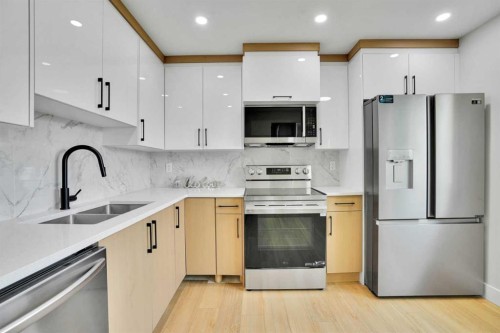 74 Castledale Way Ne, Calgary, AB - Indoor Photo Showing Kitchen With Stainless Steel Kitchen With Double Sink With Upgraded Kitchen