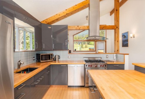132 Settler Way, Canmore, AB - Indoor Photo Showing Kitchen With Double Sink