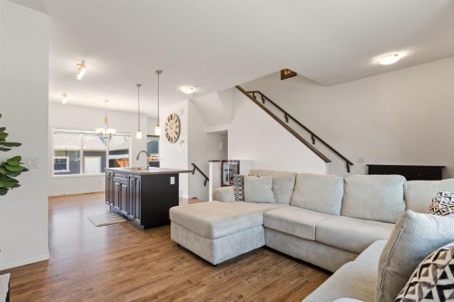 648 Mahogany Boulevard Se, Calgary, AB - Indoor Photo Showing Living Room