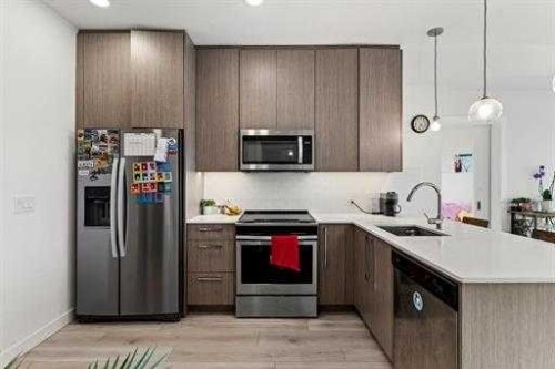 2424-76 Cornerstone Passage Ne, Calgary, AB - Indoor Photo Showing Kitchen With Upgraded Kitchen