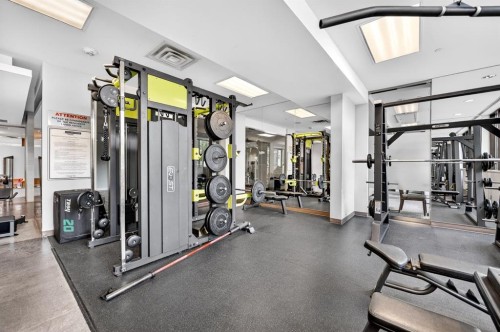 47 Waterfront Mews Sw, Calgary, AB - Indoor Photo Showing Gym Room