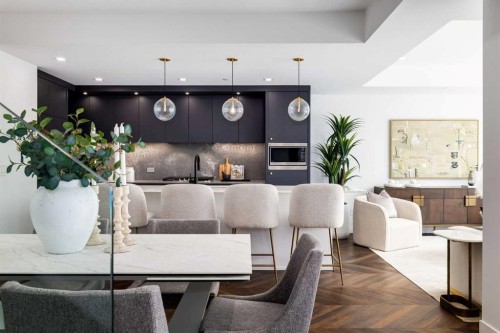 104-8445 Broadcast Avenue Sw, Calgary, AB - Indoor Photo Showing Dining Room