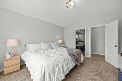 123 Masters Rise Se, Calgary, AB - Indoor Photo Showing Bedroom