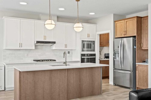 283 Belvedere Drive Se, Calgary, AB - Indoor Photo Showing Kitchen With Upgraded Kitchen