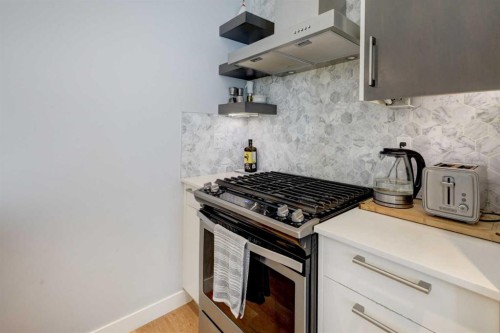 111-408 27 Avenue Ne, Calgary, AB - Indoor Photo Showing Kitchen With Upgraded Kitchen