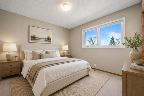 131 Lake Simcoe Court Se, Calgary, AB - Indoor Photo Showing Bedroom