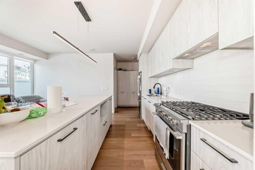 310-1107 Gladstone Road Nw, Calgary, AB - Indoor Photo Showing Kitchen With Upgraded Kitchen