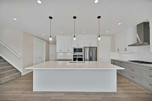 846 Chelsea Village South, Chestermere, AB - Indoor Photo Showing Kitchen With Upgraded Kitchen