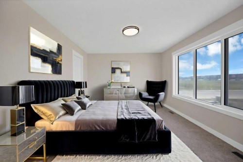 846 Chelsea Village South, Chestermere, AB - Indoor Photo Showing Bedroom