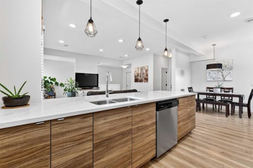 33-230 Seton Passage Se, Calgary, AB - Indoor Photo Showing Kitchen With Double Sink With Upgraded Kitchen