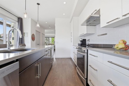341 Marquis Heights Se, Calgary, AB - Indoor Photo Showing Kitchen With Double Sink With Upgraded Kitchen
