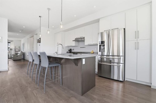 341 Marquis Heights Se, Calgary, AB - Indoor Photo Showing Kitchen With Stainless Steel Kitchen With Upgraded Kitchen