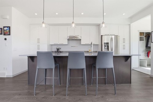 341 Marquis Heights Se, Calgary, AB - Indoor Photo Showing Kitchen With Stainless Steel Kitchen With Upgraded Kitchen