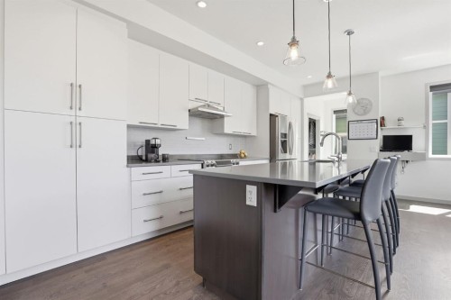 341 Marquis Heights Se, Calgary, AB - Indoor Photo Showing Kitchen With Upgraded Kitchen