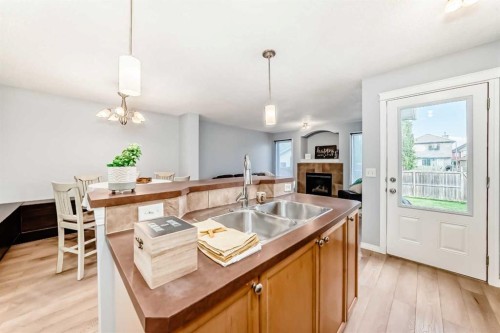 142 Auburn Bay Heights Se, Calgary, AB - Indoor Photo Showing Kitchen With Double Sink