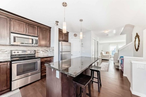 50 Elgin Meadows Park Se, Calgary, AB - Indoor Photo Showing Kitchen With Stainless Steel Kitchen With Upgraded Kitchen
