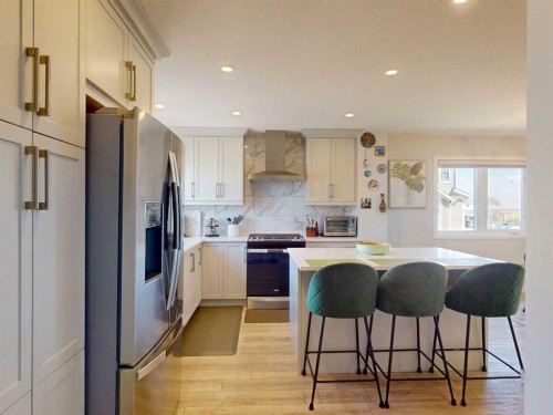 1842 Rangeview Drive Se, Calgary, AB - Indoor Photo Showing Kitchen With Stainless Steel Kitchen