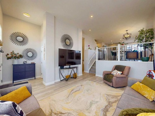 1842 Rangeview Drive Se, Calgary, AB - Indoor Photo Showing Living Room