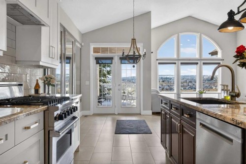158 Hidden Creek Heights Nw, Calgary, AB - Indoor Photo Showing Kitchen With Upgraded Kitchen