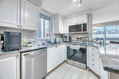 701-683 10 Street Sw, Calgary, AB - Indoor Photo Showing Kitchen With Stainless Steel Kitchen