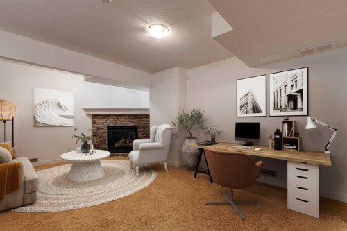 107 Aspen Stone Crescent Sw, Calgary, AB - Indoor Photo Showing Office