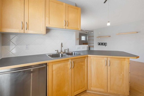 2504-7171 Coach Hill Road, Calgary, AB - Indoor Photo Showing Kitchen With Double Sink