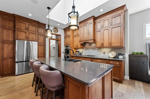 120 Elgin Estates View Se, Calgary, AB - Indoor Photo Showing Kitchen With Double Sink
